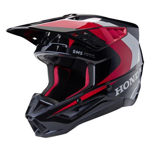 Přilba S-M5 HONDA kolekce, ALPINESTARS (černá/červená/šedá) 2027