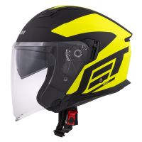 Přilba Jet Tech Corso, CASSIDA (černá matná/žlutá fluo) (2)