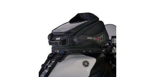 Tankbag na motocykl S30R, OXFORD (černý, s popruhy, objem 30 l)