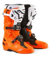 Boty TECH 10 ENDURO, ALPINESTARS (oranžová fluo/černá/bílá) 2027 Boty TECH 10 ENDURO, ALPINESTARS (oranžová fluo/černá/bílá) 2027