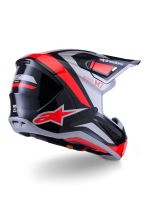 Přilba SUPERTECH S-M7 RISE, ALPINESTARS (černá/stříbrná/červená fluo) 2027 (3)