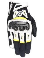 Rukavice SMX-2 AIR CARBON, ALPINESTARS (černé/bílé/žluté fluo) 2026 Rukavice SMX-2 AIR CARBON, ALPINESTARS (černé/bílé/žluté fluo) 2026