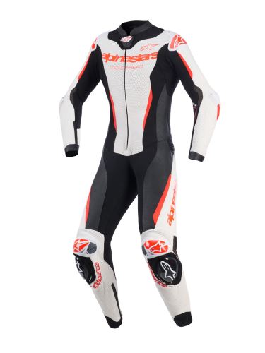Jednodílná kombinéza STELLA GP-R7, ALPINESTARS, dámské (bílá/červená fluo/černá) 2027