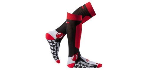 Ponožky dlouhé Santa Barbara, MOTO ONE (černo-červené)