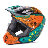 přilba Kinetic CRUX, FLY RACING - USA (oranžová/tyrkysová/černá)