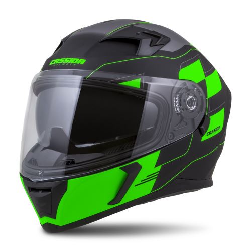 Přilba Integral 3.0 RoxoR, CASSIDA (černá matná/zelená/šedá, plexi s přípravou pro Pinlock)