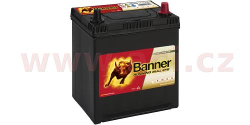 38Ah baterie, 400A, pravá BANNER Running Bull EFB 187x127x204(226) (pro vozidla Mazda, Mitsubishi, Nissan, Subaru, Toyota)