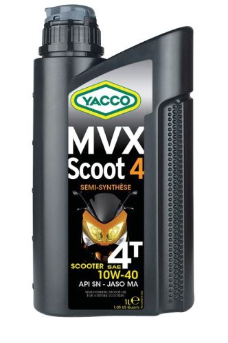 YACCO motorový olej polosyntetický MVX SCOOT 4T 10W40 1l