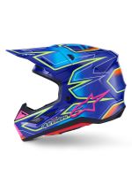 Přilba SUPERTECH S-M7 CAST, ALPINESTARS (modrá/růžová/žlutá fluo) 2027 (1)