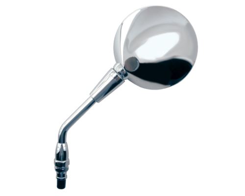 Zpětné zrcátko chromové  (závit pravý M10, průměr skla 105 mm), Q-TECH (chrom) , L=P