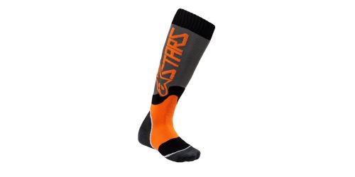 Ponožky MX PLUS-2, ALPINESTARS, dětské (šedá/oranžová fluo, vel. M/L)