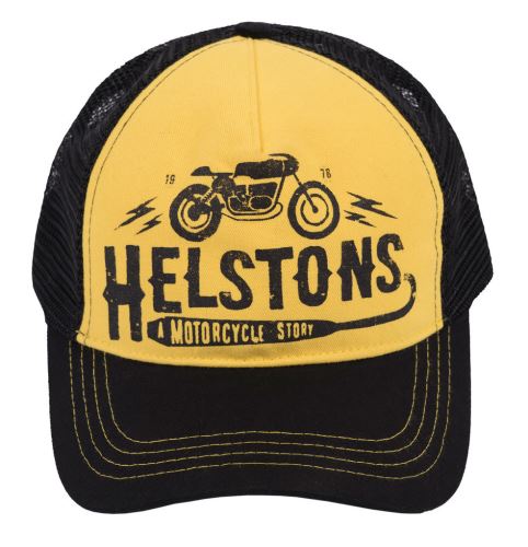 Kšiltovka Helstons Cafe Racer žluto-černá