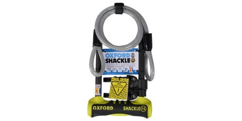 Zámek U profil Shackle 14 DUO, OXFORD (žlutý/černý, 320x177 mm, průměr čepu 14 mm)