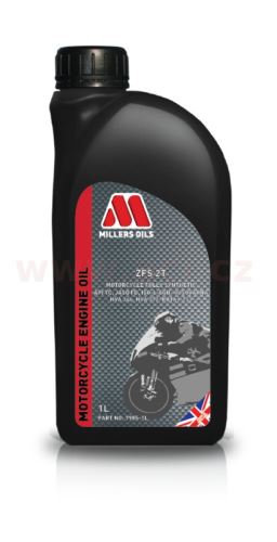 MILLERS OILS plně syntetický olej esterový pro 2-taktní motory Motorsport ZFS 2T 1l