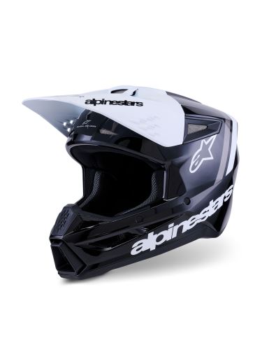 Přilba S-M3 RADIUM, ALPINESTARS (černá/bílá/šedá) 2027