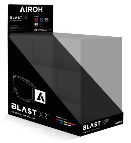 Brýle BLAST XR1 (9x) + popruhy (9x) + plexi (5x) + stojan na pult, AIROH