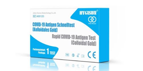 Antigenní test 2019-nCoV ze slin, baleno jednotlivě, HYGISUN (výjimka MZCR Č. j.: MZDR 8842/2021-2/OLZP)