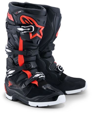 Boty TECH 7 ENDURO DRYSTAR, ALPINESTARS (černá/červená fluo/bílá) 2027