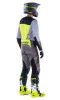 Kalhoty TECHSTAR limitovaná edice AMS, ALPINESTARS (šedá/černá/žlutá fluo) (3)