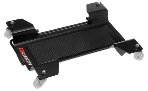 Pojízdná podložka pod hlavní stojan, Q-TECH (nosnost 140 kg, černá)