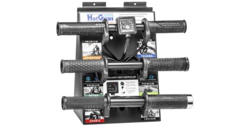 Prezentační stojan / demo jednotka pro 6ks vyhřívaných gripů Hotgrips Premium, OXFORD