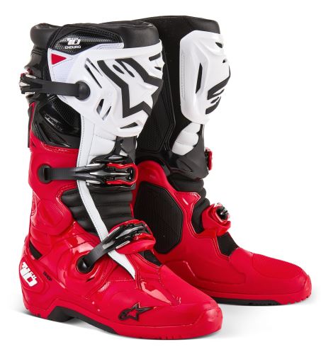 Boty TECH 10 ENDURO, ALPINESTARS (červená/černá/bílá) 2027