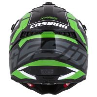 Přilba Cross Pro 2 Contra, CASSIDA (zelená perleť/černá/šedá/bílá) (5)