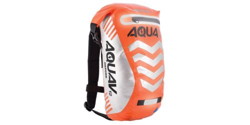 Vodotěsný batoh Aqua V12 Extreme Visibility, OXFORD - Anglie (oranžová fluo/reflexní prvky, objem 12 l)