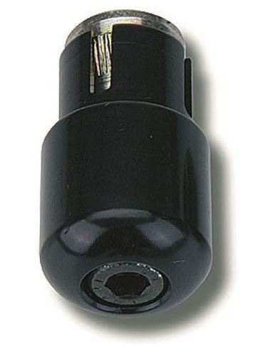 Záslepka řídítek ocel (pro vnitřní průměr od 18 mm), DOMINO (2 ks, černá)