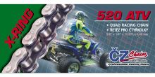 Řetěz 520ATV, ČZ - ČR (barva černá, 112 článků vč. rozpojovací spojky CLIP)