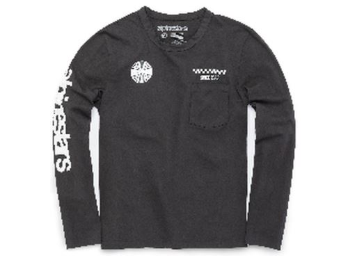 Triko THE REAL DEAL TEE dlouhý rukáv, ALPINESTARS (tmavě šedá)