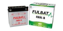 Baterie 12V, YB9L-B, 9Ah, 115A, konvenční 135x75x139 FULBAT (vč. balení elektrolytu)