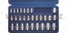 Sada nástavců 1/4", 3/8", 1/2" (E-Profil, vnitřní "hvězdička"), 28 ks Sada nástavců 1/4", 3/8", 1/2" (E-Profil, vnitřní "hvězdička"), 28 ks