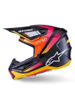 Přilba SUPERTECH S-M7 RISE, ALPINESTARS (černá/žlutá/růžová fluo) 2027 (1)