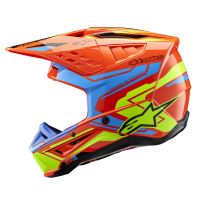 Přilba S-M5 ACTION 2, ALPINESTARS (oranžová fluo/světle modrá/žlutá fluo) 2027 (1)