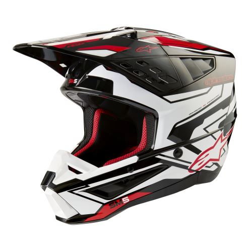 Přilba S-M5 ACTION 2, ALPINESTARS (černá/bílá/červená fluo) 2027