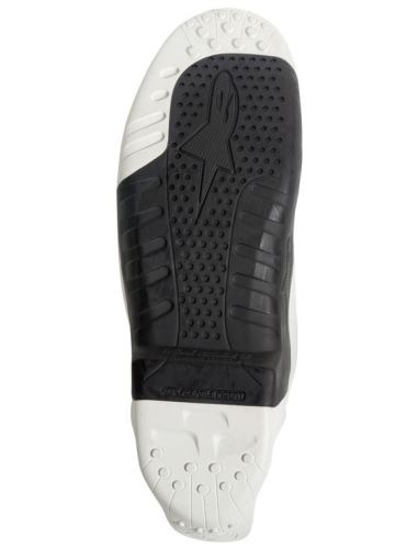 Podrážky pro boty TECH 10 model 2014 až 2018, ALPINESTARS (černé/bílé, pár)