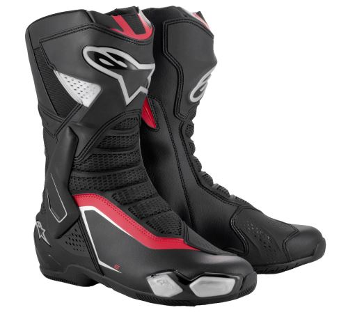 Boty SMX-6 3, ALPINESTARS (černá/stříbrná/červená) 2027