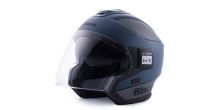 Přilba SOLO, BLAUER (modrá matná, carbon, stříbrná)