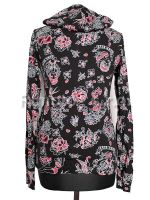 Dámská mikina Original Punk Rock Diva kapuce zip černá (1)