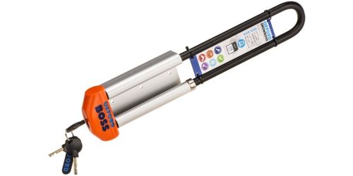 Zámek na sněžné skútry SNOWBOSS SSF, OXFORD (oranžová, sada vč. držáku na zámek, průměr čepu 15 mm, pro š. pásu do 400 mm)