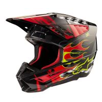 Přilba S-M5 RASH, ALPINESTARS (tmavě šedá/červená fluo) 2026 Přilba S-M5 RASH, ALPINESTARS (tmavě šedá/červená fluo) 2026