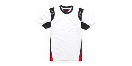 Triko AUSTIN krátký rukáv, ALPINESTARS (bílé/černé/červené, vel. S)