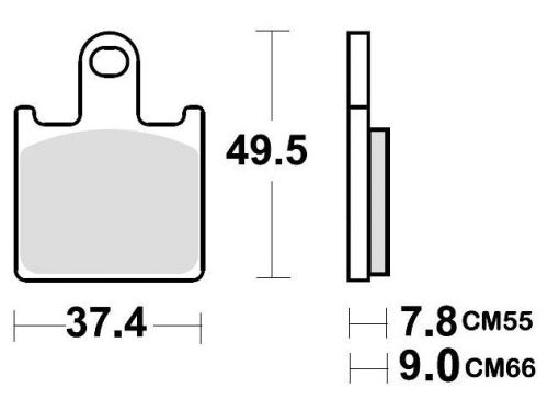Brzdové destičky, BRAKING (semi metalická směs CM66) 2 ks v balení