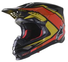 Přilba SUPERTECH S-M10 CARBON META2, ALPINESTARS (černá/žlutá/oranžová lesklá) Přilba SUPERTECH S-M10 CARBON META2, ALPINESTARS (černá/žlutá/oranžová lesklá)