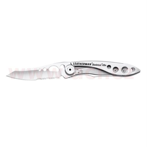 LEATHERMAN SKELETOOL KBx SILVER - zavírací nůž s otvírákem lahví, kombinovaná čepel