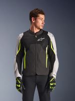Bunda AST V3 AIR, ALPINESTARS (bílá/žlutá fluo/černá) 2027 (3)