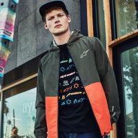 Bunda SPEEDED WINDBREAKER, ALPINESTARS (zelená/oranžová) (7)