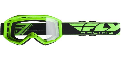 Brýle FOCUS 2020, FLY RACING (zelené, čiré plexi bez pinů)