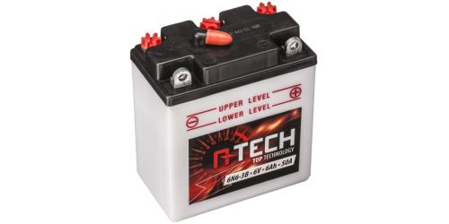 Baterie 6V, 6N6-3B, 6Ah 50A, konvenční 99x57x111 A-TECH (vč. balení elektrolytu)